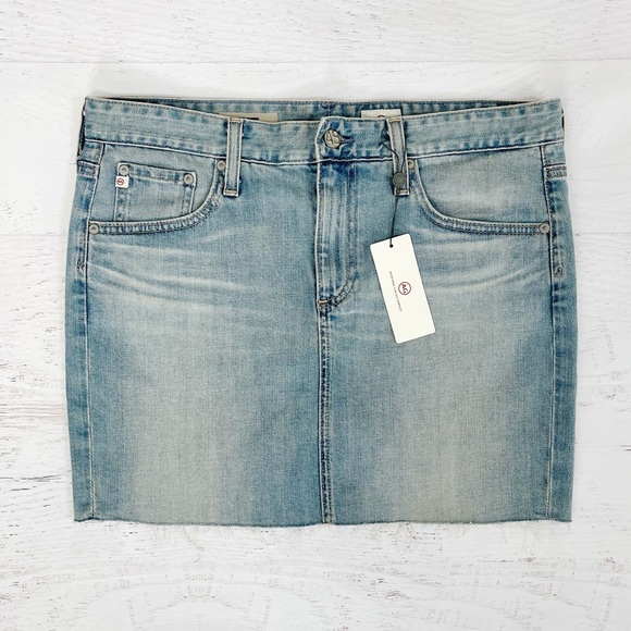 New AG Jeans Denim Mini Skirt Size 31 Adriano Goldschmied - Picture 7 of 8